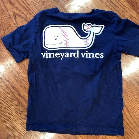 Vineyard Vines Blue Short Sleeve Tee Baseball - Picture 5 of 5